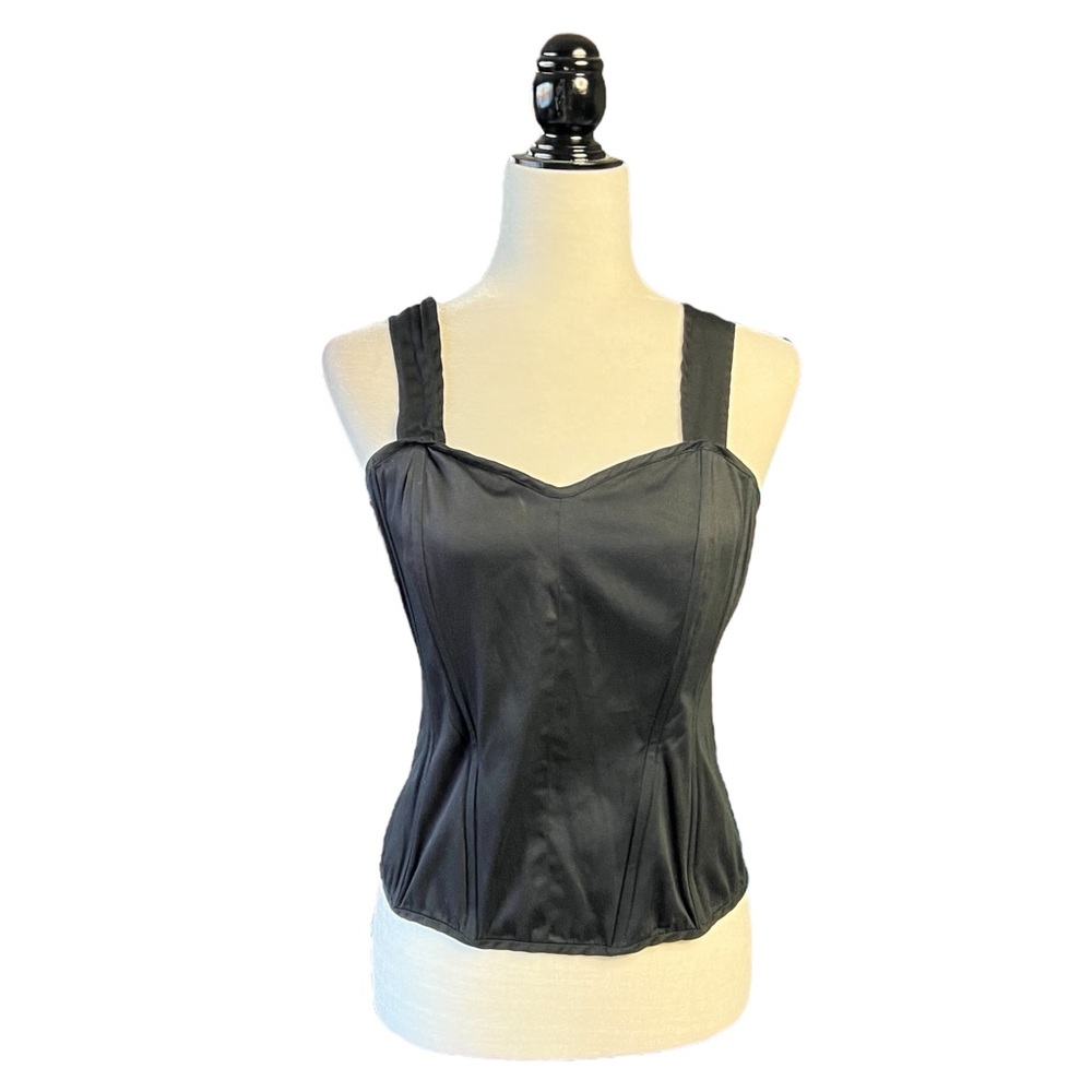 Hot Topic Ladies’ Black Corset Tank Bustier Sleeveless Top Size M